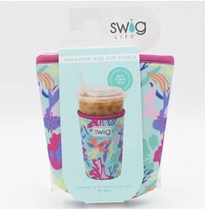 Swig Insulated Iced Cup Coolie Summer Floral Print for 22 - 28 oz Cups 628402